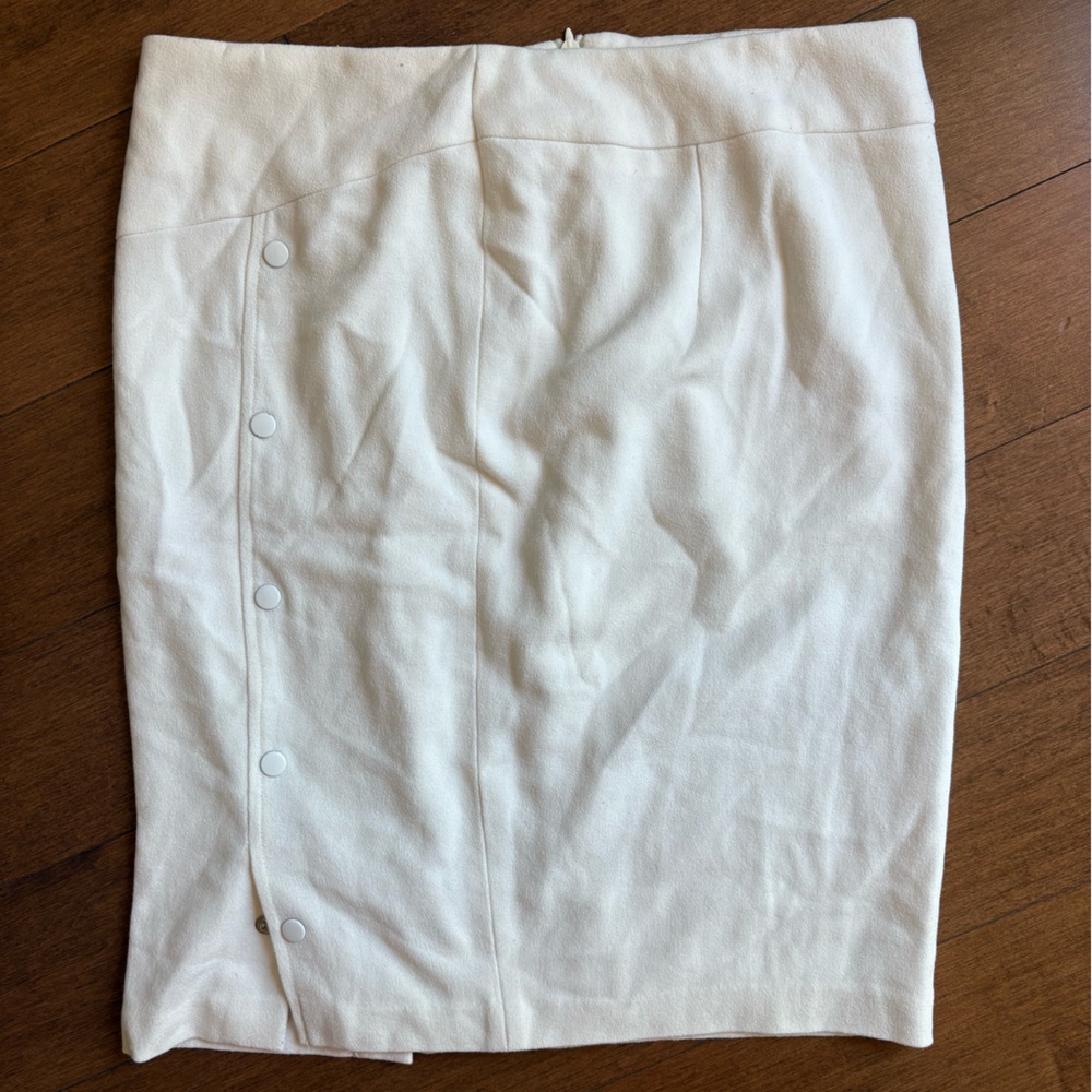 BEL AIR Cream Button-Front Skirt, size Small